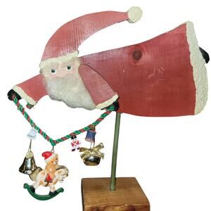 11" Vintage Primitive Old World Flying Father Christmas Santa